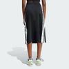 Adidas Originals Adibreak Striped Color Block Elastic Waist Casual Long Skirt Women Bottoms Black IU2527