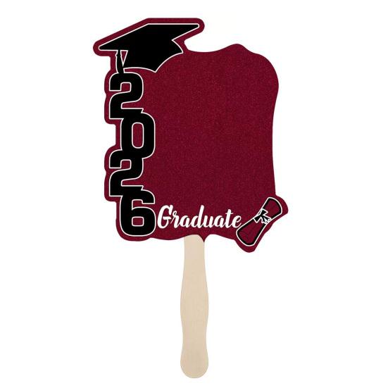

Wooden Graduation Photo Props 2026 Graduation Party Decoration Personalized Commemorative Graduation Keepsakes темно-червоний колір