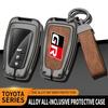 UWSY2 Auto TPU Zinc Alloy Key Case Bag For Toyota GR 86 Supra Yaris RAV4 Prius Corolla C-HR Camry Auris Car Key Chain Metal Key Shell