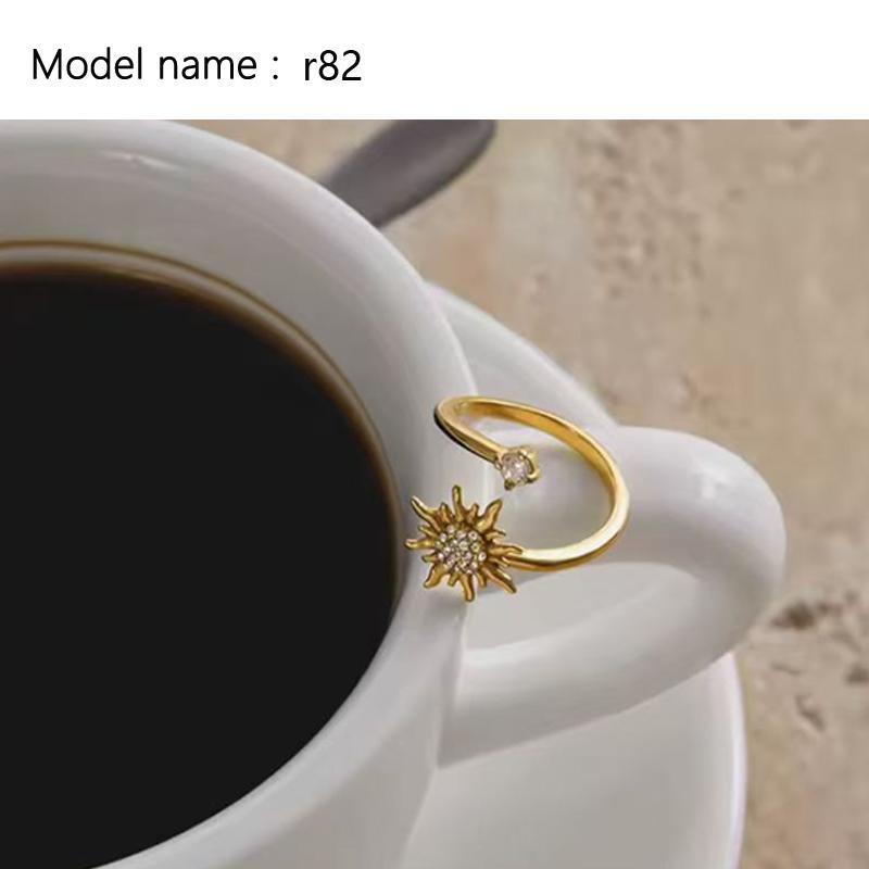 2026 Vintage Hollow Zircon Rings For Women Metal Gold Color Trend Luxury Snake Shape Vintage Trendy Stainless Steel Ring Jewelry