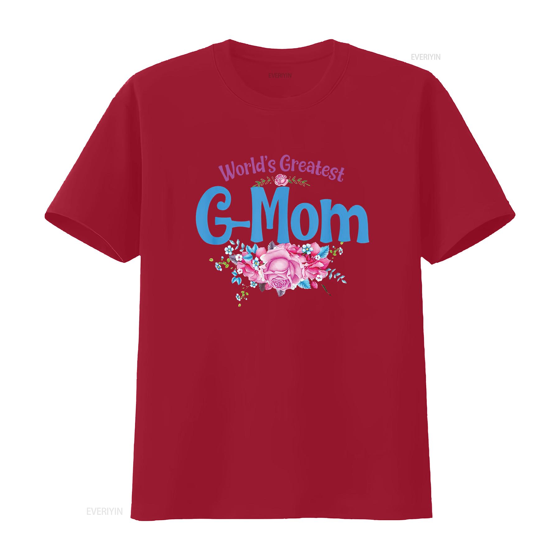 Womens World S Greatest G Mom Grandma T Shirt Black vintage Washed streetwear graphic Unisex Stylish homme Casual Comfortable S
