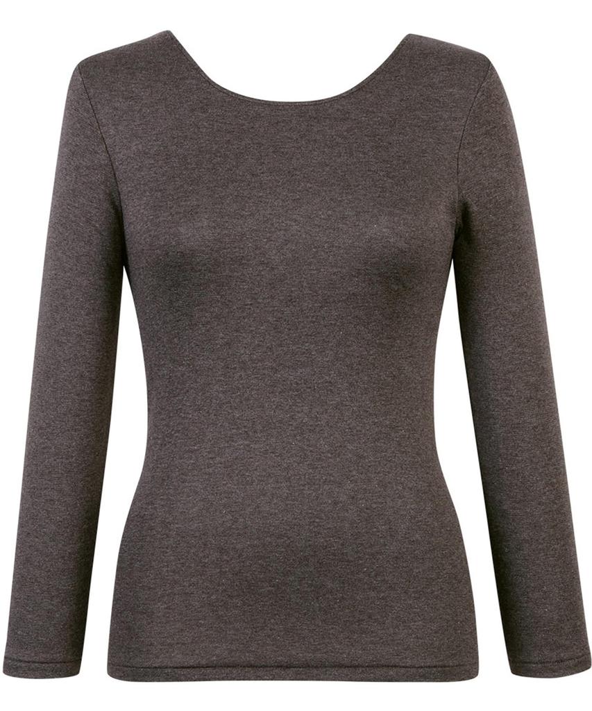 Warm Cotton Fleece Stretchy Comfortable Thermo Narrow BR Wing/Wacoal Women's Innerwear, Blend, Lining, Material, Fit, 3/4 Sleeve, Neck, Autumn/Winter,