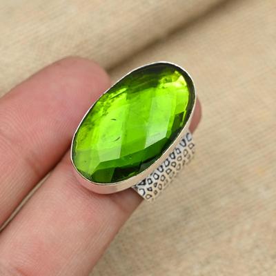 Chrome Diopside Gemstone Solid 925 Sterling Silver Handmade Gift For Women Jewelry Ring