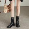 Thick Soled Boots for Women 2026 New Autumn British Style Single Boots Retro Flat Versatile Short Boots