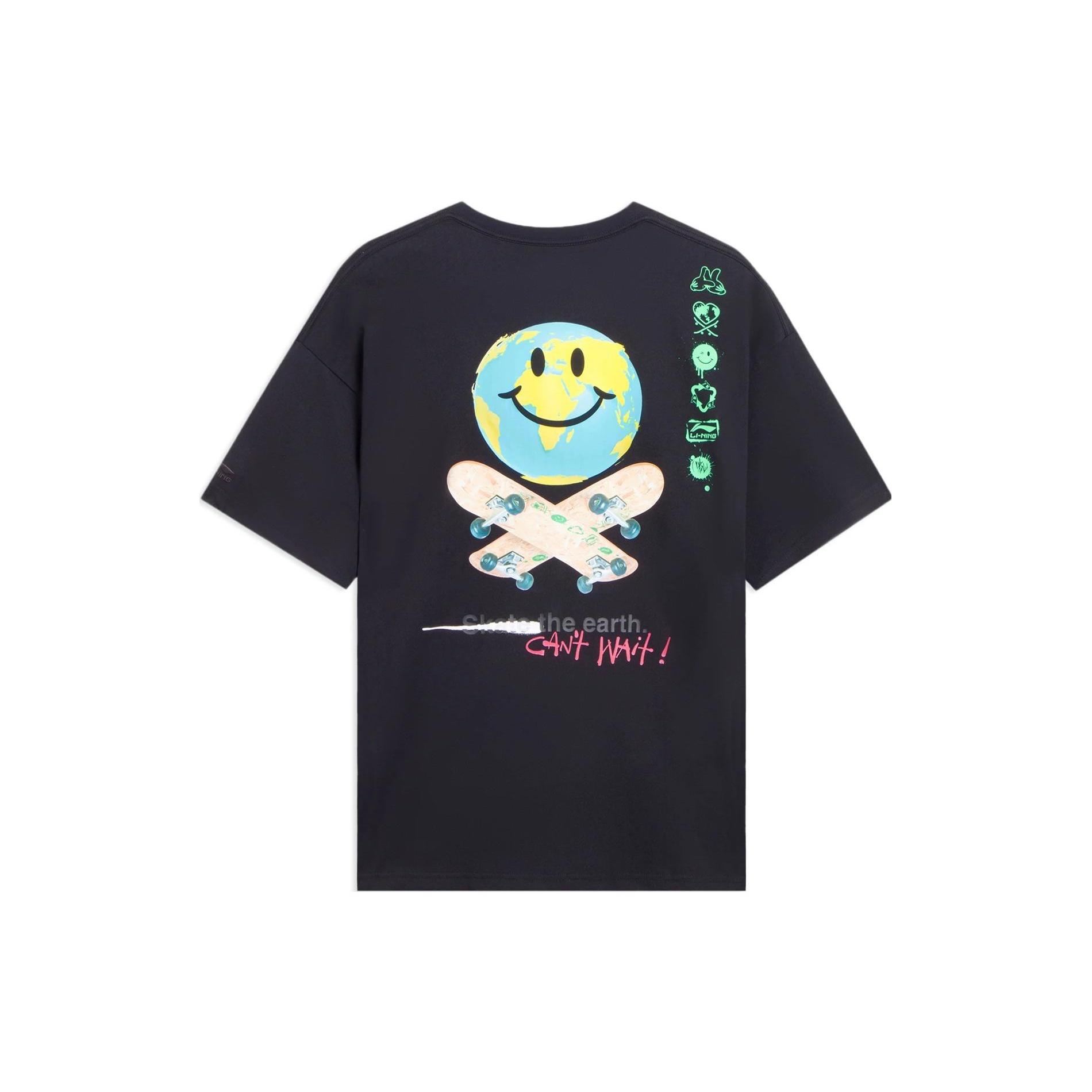 Li-Ning x Og_Slick Earth Graphic T-shirt  Black  Men s AHSS299-1 M
