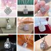 European and American Square Pendant Micro-set Zircon Clavicle Chain Exquisite Copper Ornaments High-quality Fashion Necklace