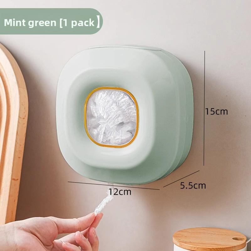 Punch-free Wall-mounted Plastic Wrap Storage Box Removable Disposable Plastic Bag Storage Box Kitchen Household Artifact