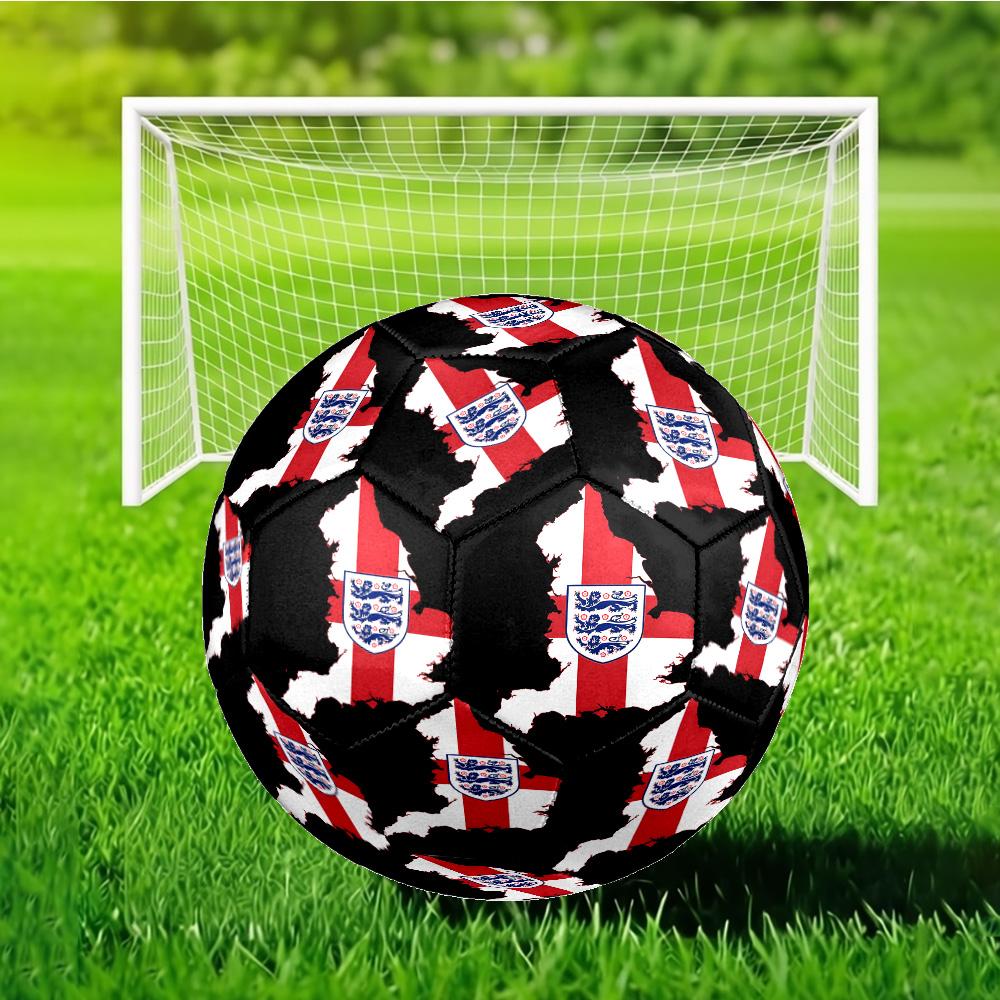 England Football Crest Soccer Ball Size 5 Soccer Ball, Machine-stitched, Soft and Comfortable, Suitable for Training and Matches Fan Gift