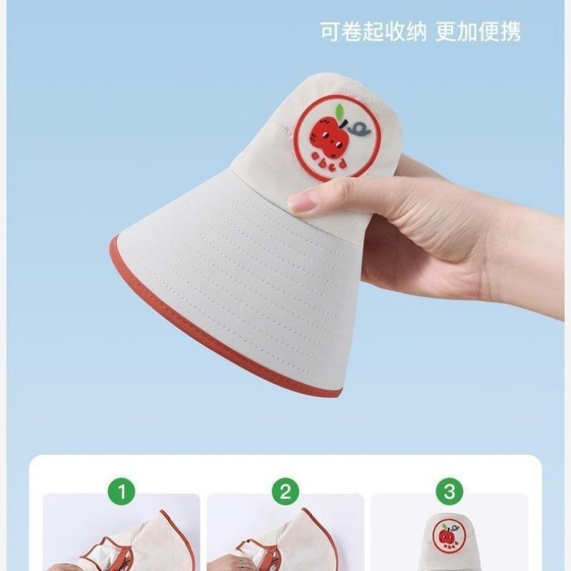 Children's Shawl Sun Hat Outdoor Outing Sun Hat Breathable and UV Resistant Fisherman Hat