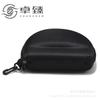 Large Black Oxford Cloth Eyeglass Case: Portable, Anti-Pressure, Sports Cycling with Hook, Customizable Print Option