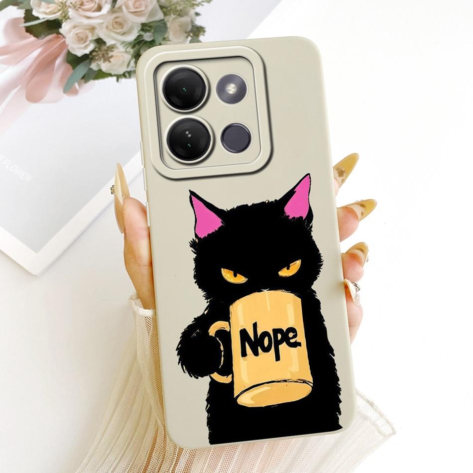 For Infinix Smart 7 HD / Smart7 Plus Cute Cat Flower Cartoon Phone Case For Infinix Smart 7HD 7Plus Soft Silicone Covers Bumpers