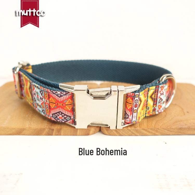 

Ошейник и ожерелье для собаки в этническом стиле с металлической пряжкой Large