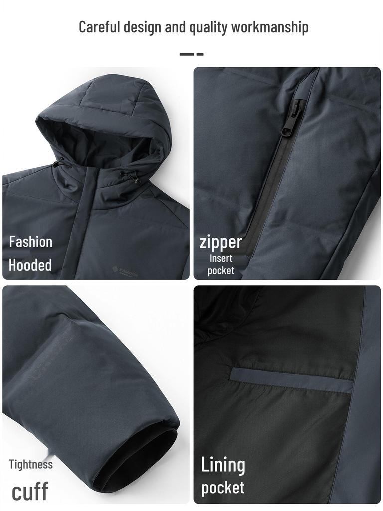 Men's 2025 Winter Lightweight Hooded Down Jacket: Thick, Short, Casual, Warm Outerwear