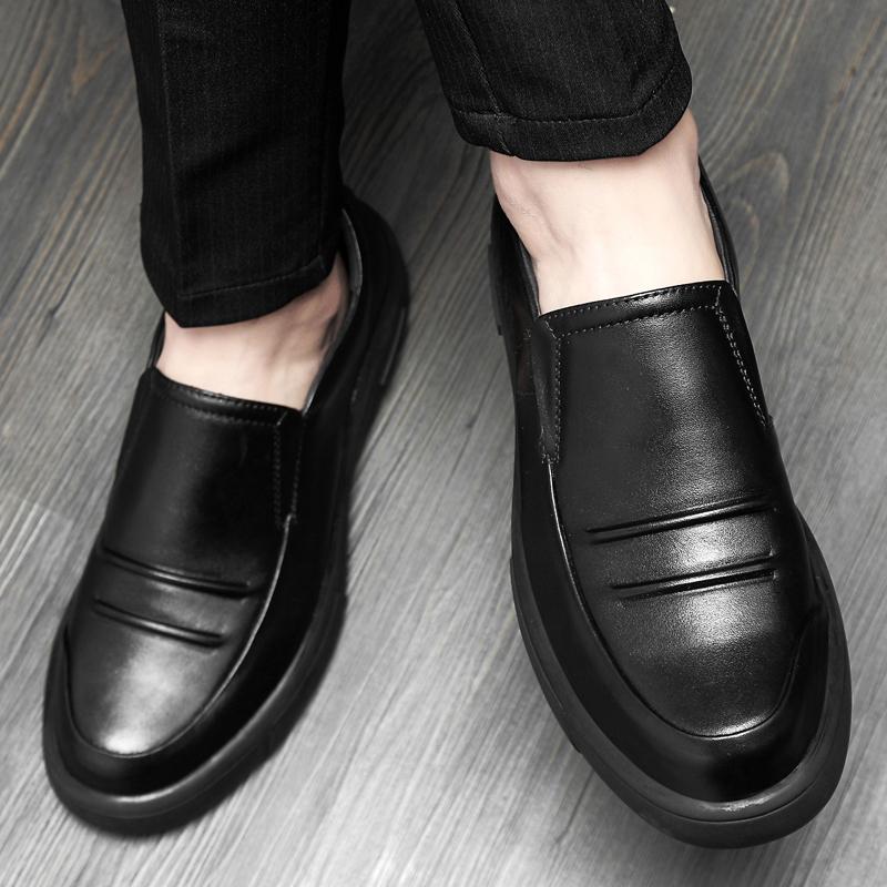 Fashion Official Website Hot Selling Men's Thick Soled Loafers Versatile Men's Sports Leisure Shoes High-end Genuine Leather Shoes