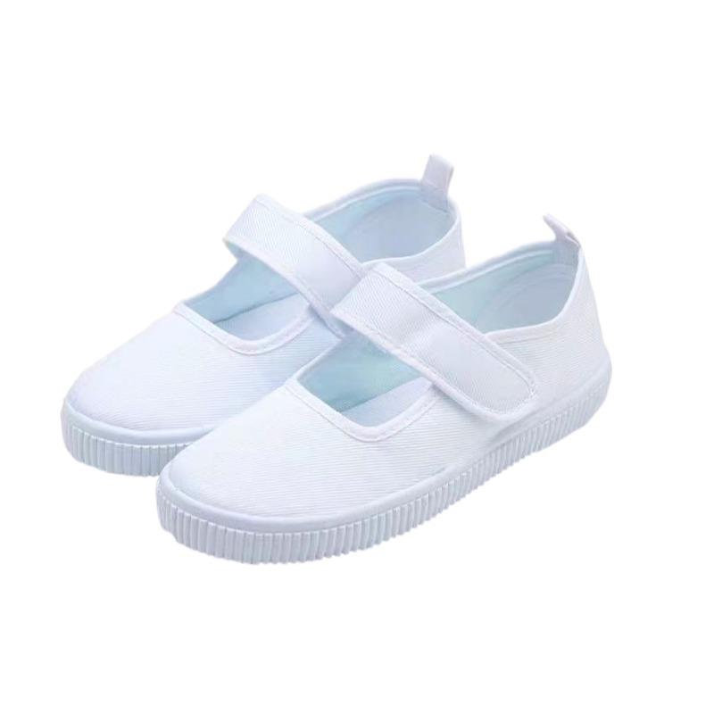 

Spring new canvas shoes children s kindergarten white shoes performance shoes dance shoes classmates children s white shoes 33 Inner length about 21.5cm