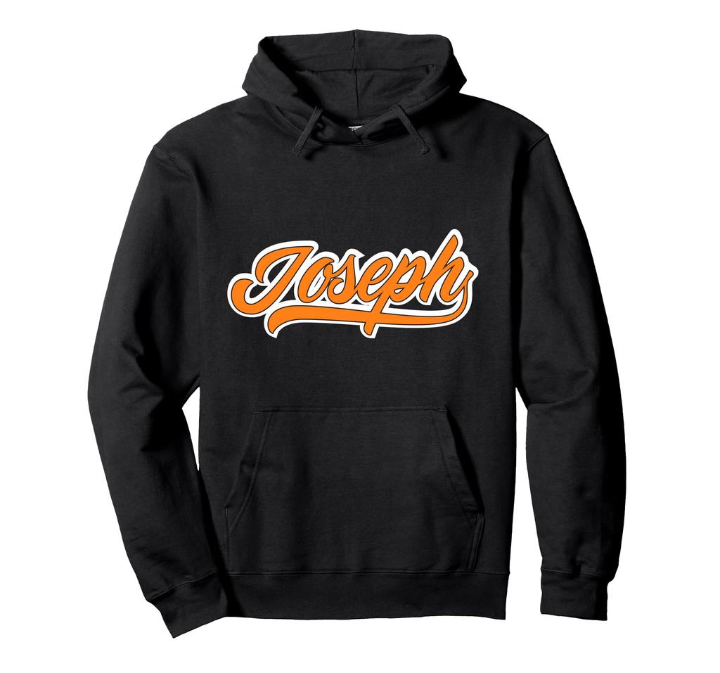 Athletic First Name Joseph Team Joseph Cool Orange Font Hoodie