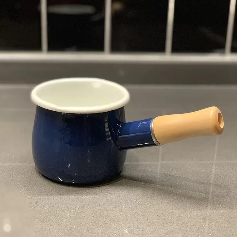 Enameled Milk Pot Baby Supplement Pot Can Be Boiled Simmering Jam Butter Pan Kitchen Cookware