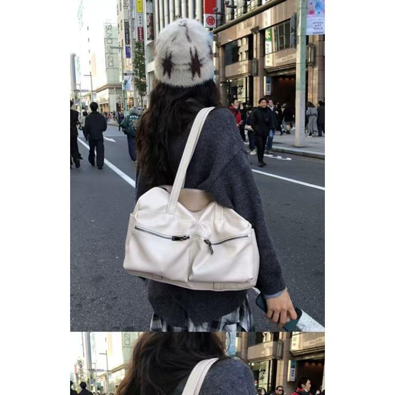 

Travel bag large capacity jayjay men s and women s commuting pockets star chasing shopping tote shoulder білий