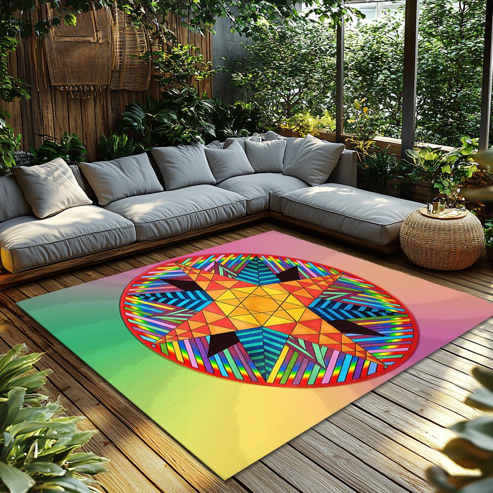 Unique Area Rug Modern Abstract Carpet Living Room Floor Mat Home Decor Geometric Design Non Slip Indoor Outdoor Rugs