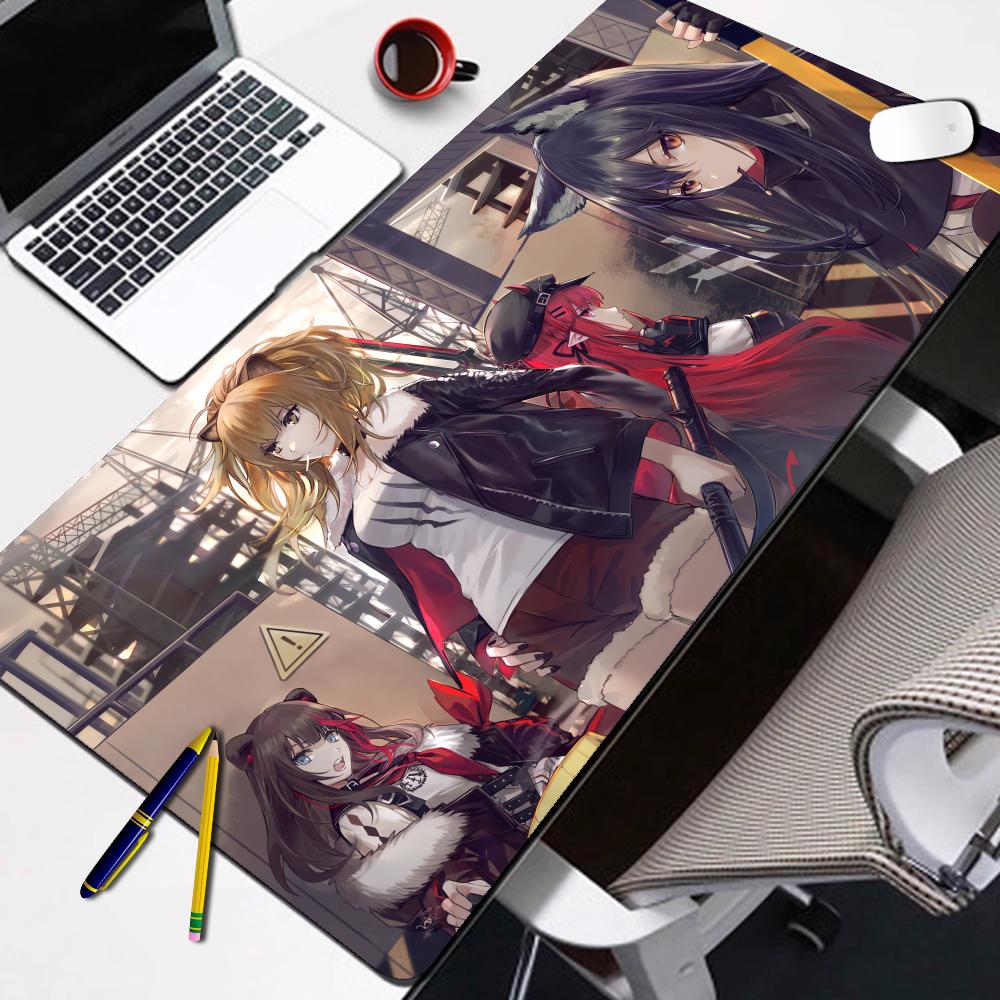 Alfombrilla de Ratón Kawaii Anime Juego Arknights Texas Mousepad Con Borde Cerrado Accesorios de Juego Prime Gaming Alfombrilla de Teclado XXL