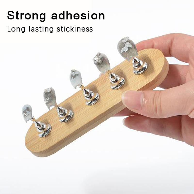 100Pcs Manicure Support Double-Sided Adhesive Tape Transparent Acrylic Nail Art Work Display Board Paste Adhesive Strip Cut-Free