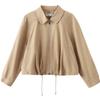 Women's Autumn Lapel Drawstring Short Trench Coat