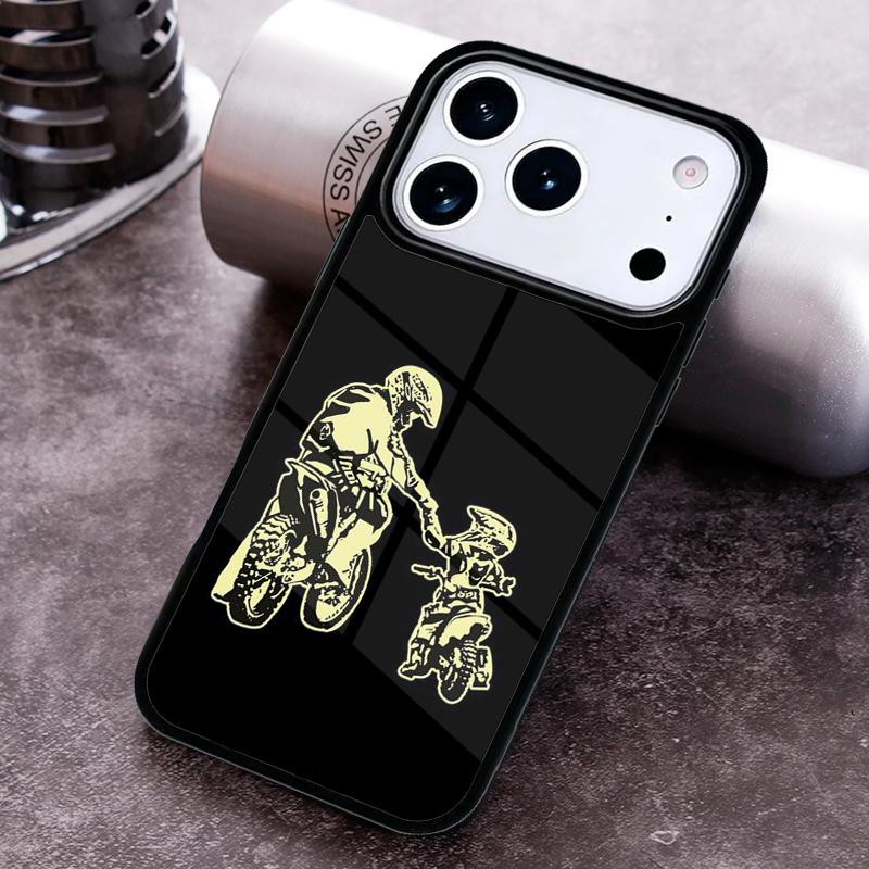 Moto Cross Motorcycle Sport Phone Case for iPhone 17 16 15 Pro Max Air 14 13 12 11 Plus Shockproof Capa Cover