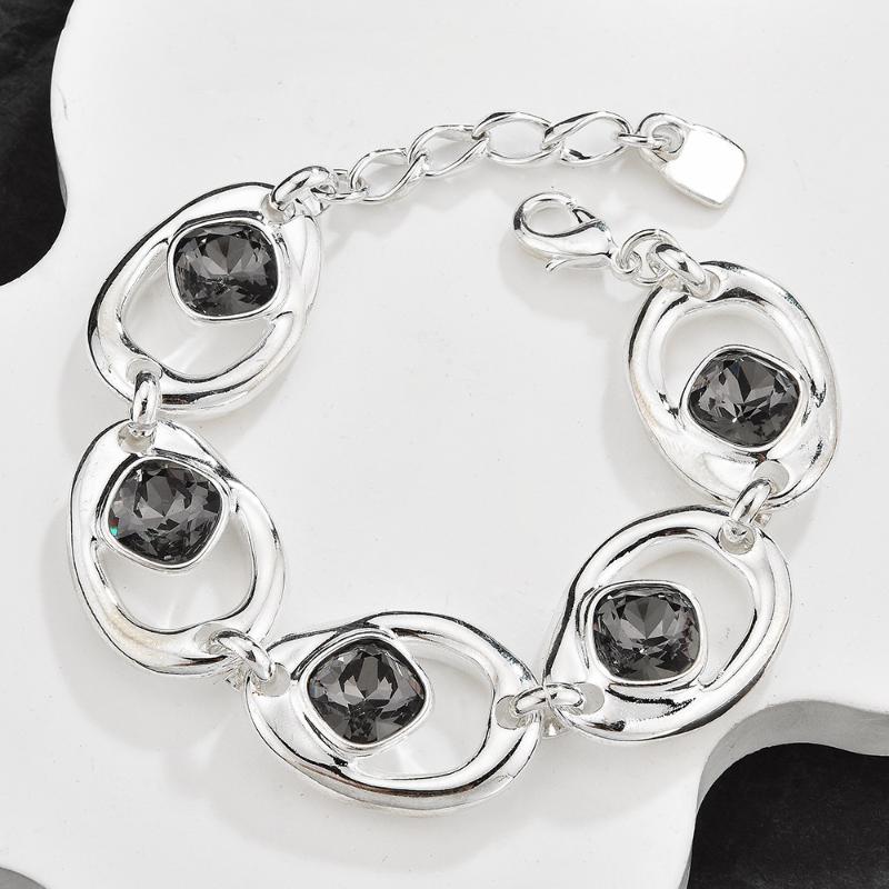 Retro Schwarzes Herz Anhänger Armband Verstellbare Kette Trendiger Kreativer Damen Party Schmuck Geschenk
