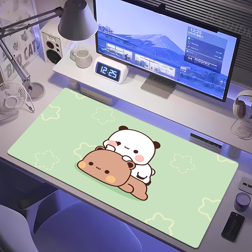Kawaii Cartoon Bubu Dudu Cute Deskmat Xxl Gamer Mouse Pad Anime Computer Table Mat With lockedge Mousepad Large Mats Mause Pads