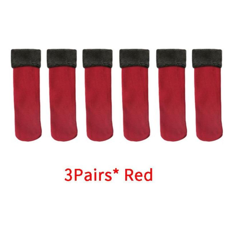 Women's Thickened Fleece Winter Floor Socks, Self-Heating Thermal Socks for Cold Weather, Mid-Calf Length in Flesh Tone