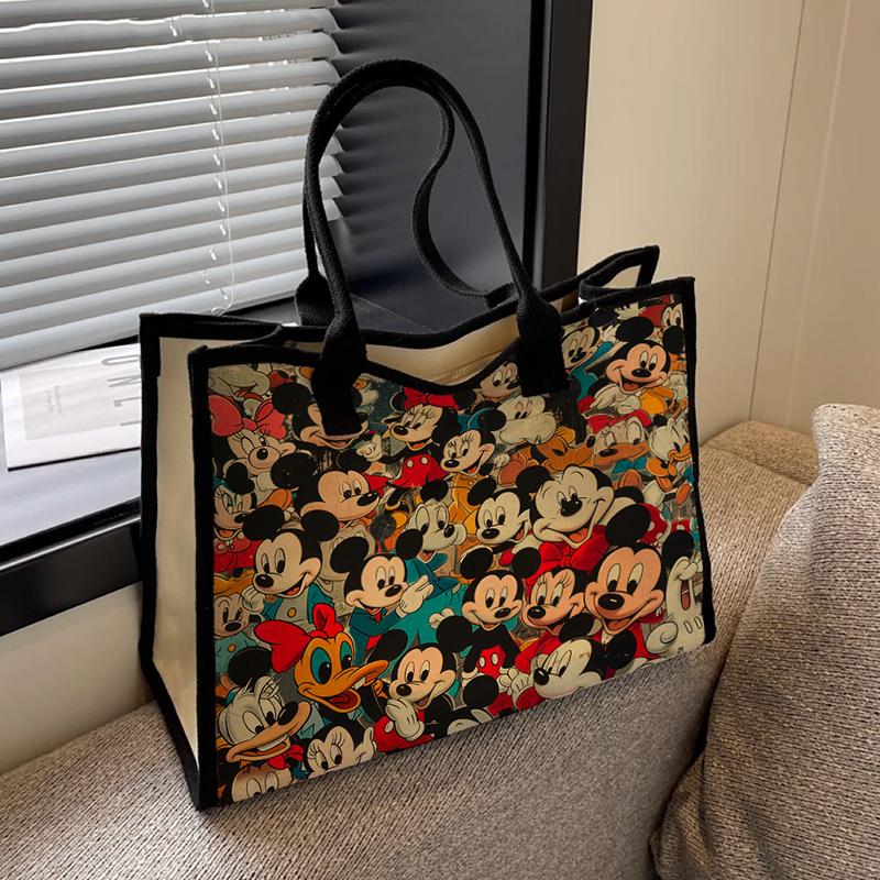 Дисней И Повседневный Миккиплуто Большая Вместимость Женская Сумка Женская Повседневная И Универсальная Рабочая Сумка Через Плечо
