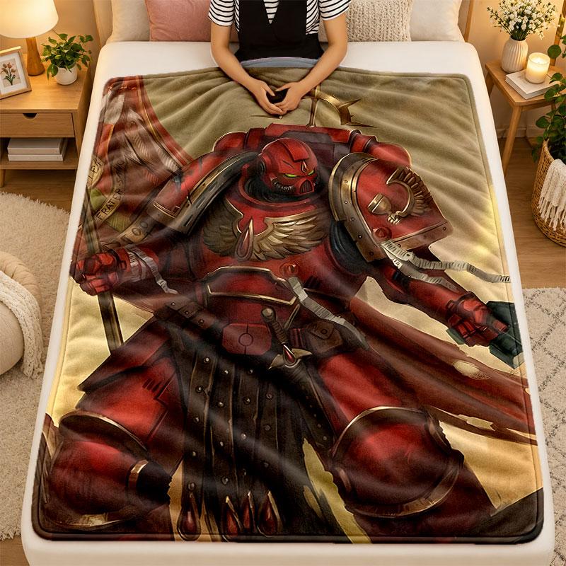Flannel BlanketWarhammer 40K Warm Soft Throw Blanket for Indoor Sofa Bed Living Room Use