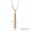 Fashion Mindfulness Training Whistle Stainless Steel Rotatable Yoga Portable Stress Relief Jewelry Accessories