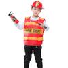 Kid Firefighter Dress Up Outfits Boys Firefighter Costumes Firefighter Dress Up Vest with Firefighter Hat for Halloween