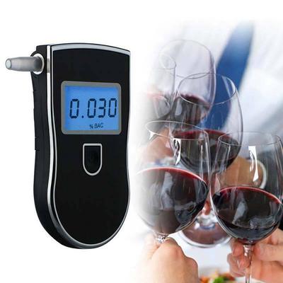 Probador de Alcohol Portátil Profesional de Precisión para Respiración Analizador de Aliento Pantalla LCD