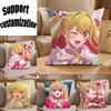 Blond Hair Hoshino Ruby Oshi No Ko Square Sofa Pillow Cover Solid Color Living Room Home Decor Cushion Case