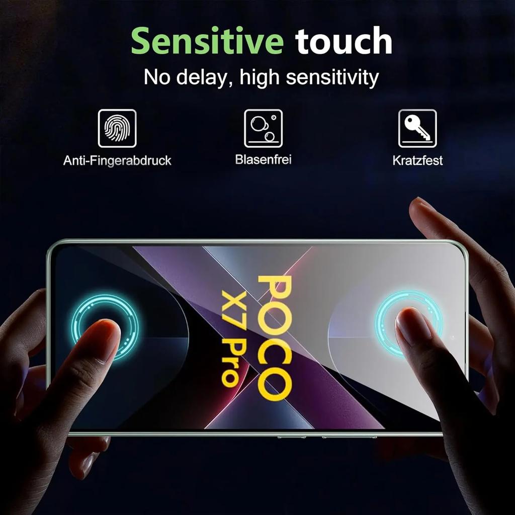 4 Pezzi Vetro Temperato Per POCO X7 X6 X5 Pro X4 X3 GT Proteggi Schermo su Xiaomi POCO M7 Plus M5 M4 M3 M6 Pro 4G 5G Vetro