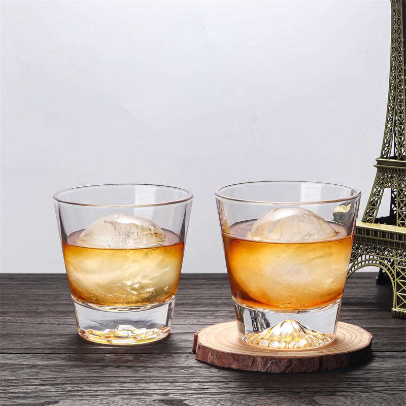 OLOEY Snow Mountain Terrace Crystal Whiskey Glasses (Set of 2)