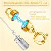 A95D-Magnetic Necklace Clasp And Closures 20 Pcs, 14K Gold And Silver, Strong Magnet Jewelry Connectors