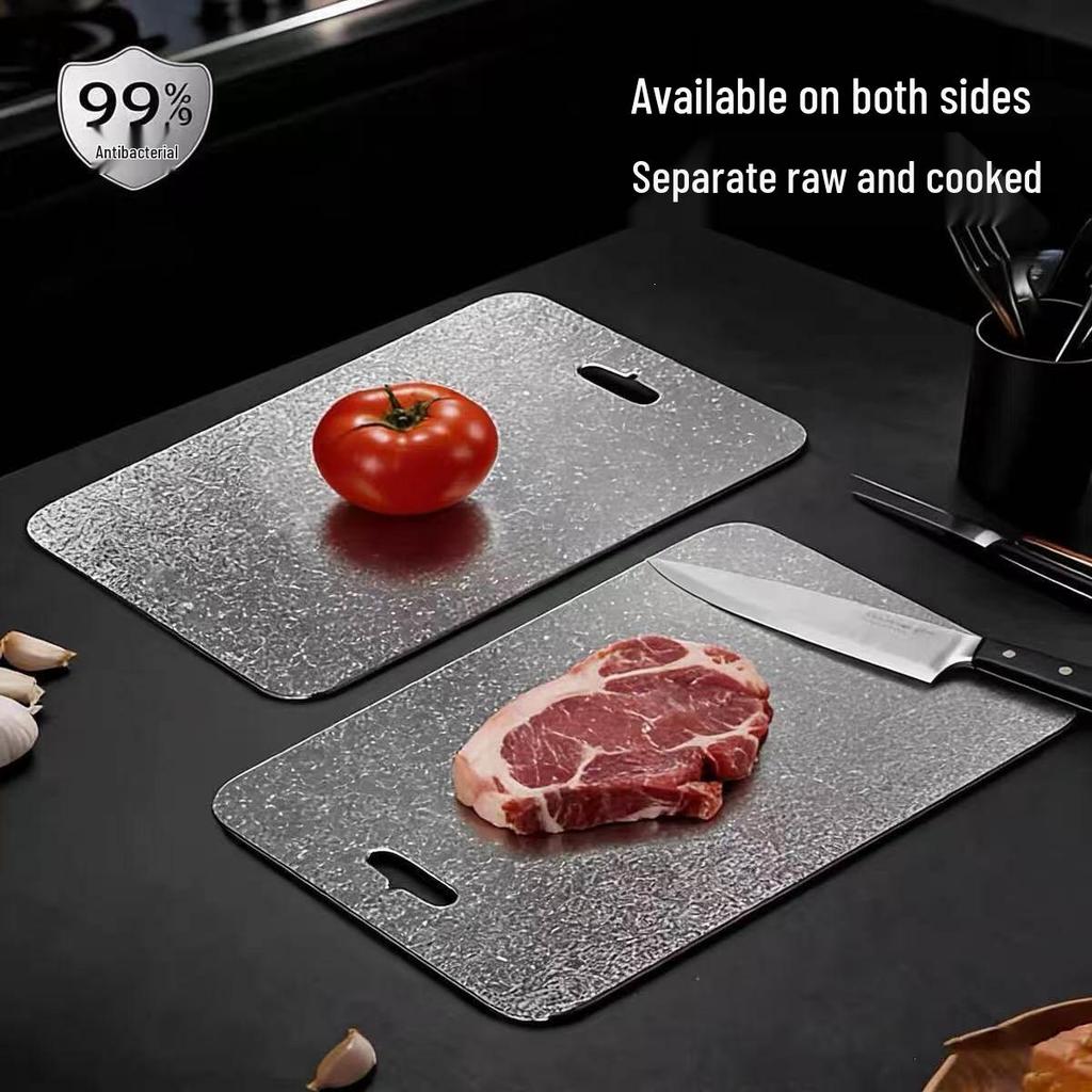 Pure Titanium Double-Sided Antibacterial Chopping Board - Mold Resistant for Kitchen, Fruit, and Vegetable Cutting