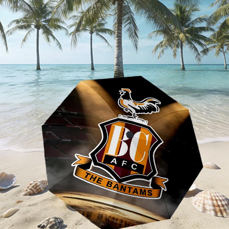 Bradford City AFC Print Umbrella Automatic Opening/ Closing - Portable Foldable Design - Daily use for Travel/Outdoor - Gift for Birthday