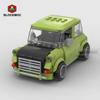 MOC Technical Mini Car Series Green Sedan Vehicle Model Sports Mini Car Building Blocks Set DIY Kids Puzzle Toy Kids Gift