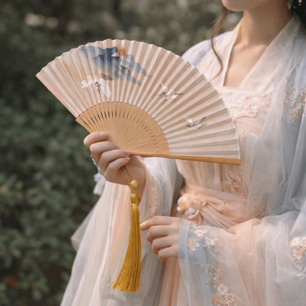 Traditional Carved Hollowed-Out Fan Vintage Handheld Fan Folding Hand Fan  Dance Performance
