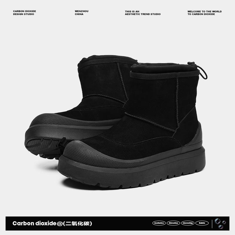 

Baotou medium tube snow boots 2025 winter new warm thick-soled bread men s shoes couple models velvet thickened cotton boots 44