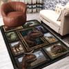 Dinosaur Collection Pattern Rug Floor Mat for Living Room or Bedroom Soft and Comfortable Carpet a Gift for Birthday and Holiday.
