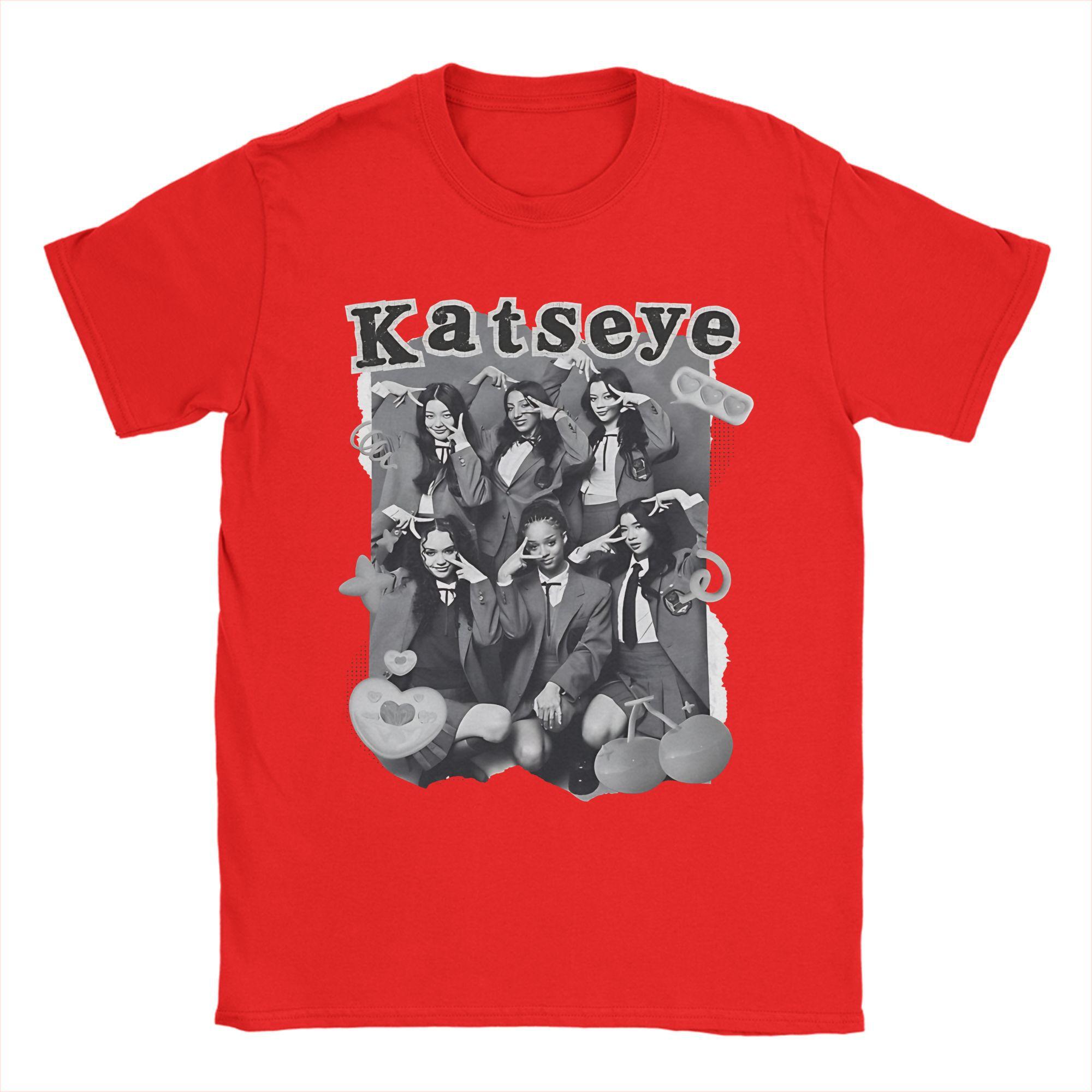 Mens Womens KATEYE Kpop girl Group Shirt Cotton Graphic T-Shirt  Top Clothing S