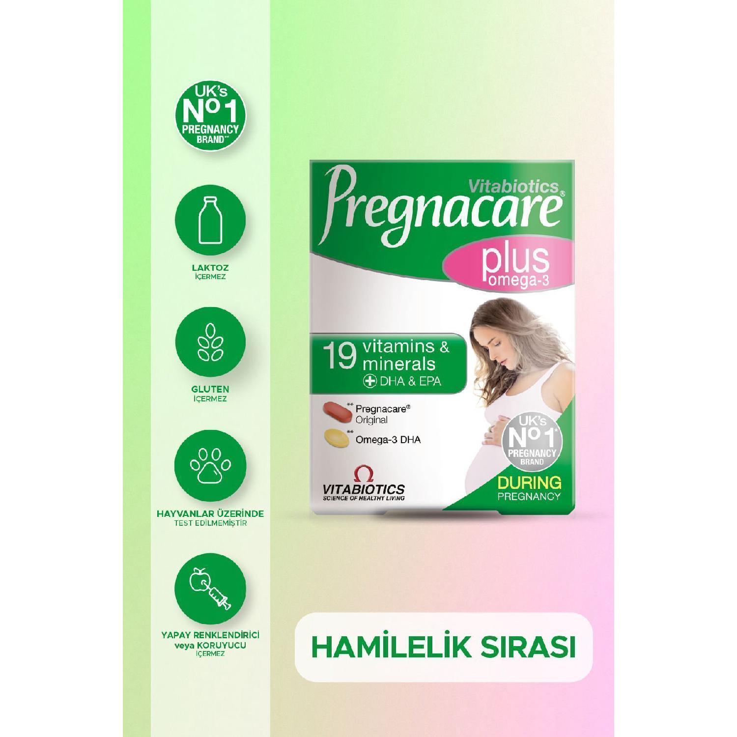 

Plus Omega 3, Folic Acid, B12, Iron Pregnancy Support Vitamin 28 Tablet 28 Capsules