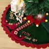 Yousheng Christmas Tree Skirt with Elf Legs Festive Red Green Decorative Wrap Xmas Holiday Base Cover for Indoor Outdoor Use