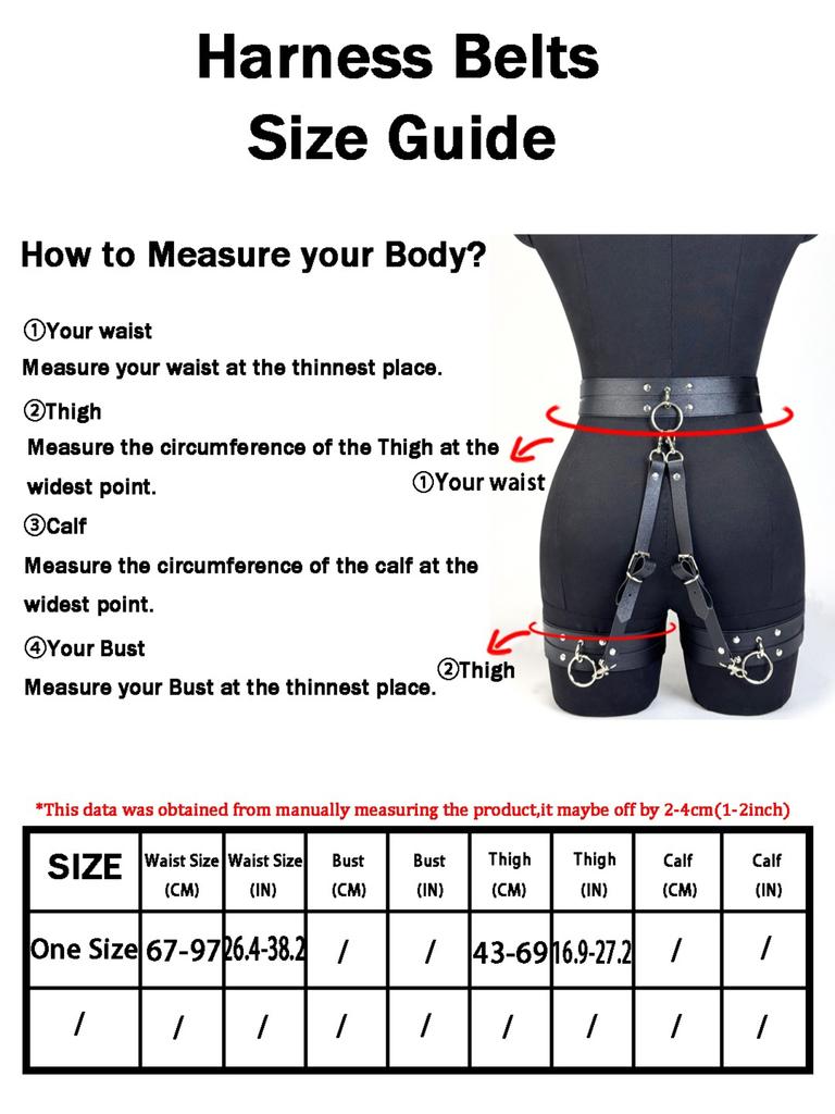 Women Fashion Pu Leather Belt Street Style Adjustable Garter Belt Cool Punk Gothic Exotic With Leg Jeans Decorative Accessory