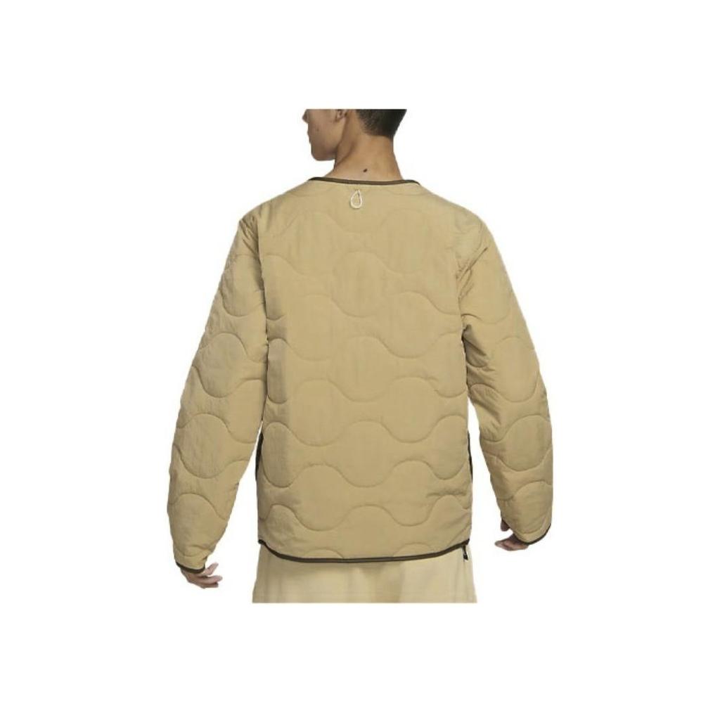 Nike Sportswear Embroidered Logo Solid Crew Neck Jacket Men Jacket Apricot-Tea DZ5223-297